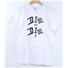 Image 1 : AMERICAN APPAREL WHITE PLUSH "P" TSHIRT SIZE XL