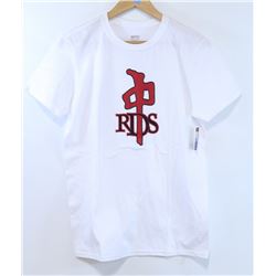 RED DRAGON MENS WHITE RDS LOGO TSHIRT SIZE M