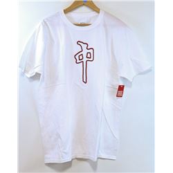 RED DRAGON MENS WHITE LOGOED TSHIRT SIZE XL