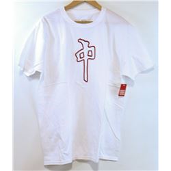 RED DRAGON MENS WHITE LOGOED TSHIRT SIZE XL