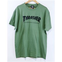 THRASHER MENS OLIVE GREEN TSHIRT SIZE XL