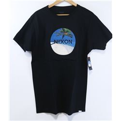 NIXON MENS BLACK TSHIRT SIZE L