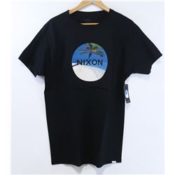NIXON MENS BLACK TSHIRT SIZE L