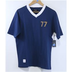 BRIXTON NAVY RIPLEY SS KNIT SHIRT SIZE M