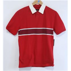 BRIXTON MENS RED TIPTON SS POLO SIZE M