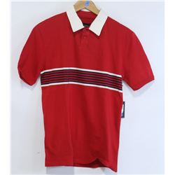 BRIXTON MENS RED TIPTON SS POLO SIZE L