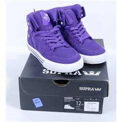 SUPRA KIDS VAIDER PURPLE/WHITE SHOE SIZE 12