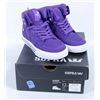 Image 1 : SUPRA KIDS VAIDER PURPLE/WHITE SHOE SIZE 12