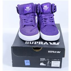 SUPRA KIDS VAIDER PURPLE/WHITE SHOE SIZE 2