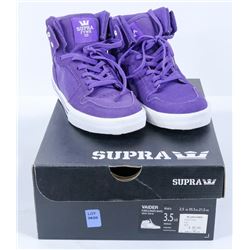 SUPRA KIDS VAIDER PURPLE/WHITE SHOE SIZE 3.5