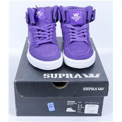 SUPRA KIDS VAIDER PURPLE/WHITE SHOE SIZE 3.5