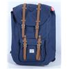 Image 1 : HERSCHEL NAVY LEATHER TRIM LIL AMERICA BACK PACK