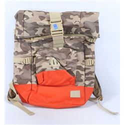 NIXON TAN CAMO/ORANGE EXPLORER BACK PACK