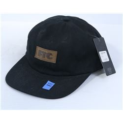 FTC BLACK 6 PANEL SNAP BACK HAT