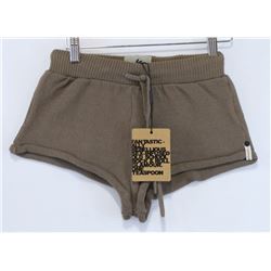 ONETEASPOON KNIT LIGHT BROWN BOOTY SHORT SIZE M
