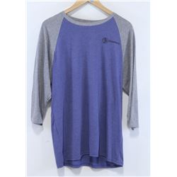 STATE NORTH MENS BLUE AND GREY 3/4 LENGTH SHIRT