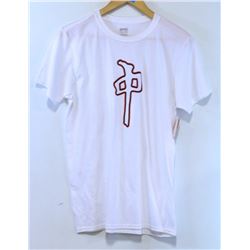 RED DRAGON MENS WHITE EMBLEM T-SHIRT SIZE MEDIUM