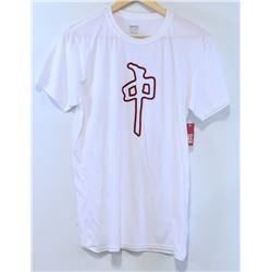 RED DRAGON MENS WHITE EMBLEM T-SHIRT SIZE MEDIUM