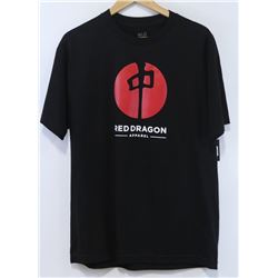 RED DRAGON MENS BLACK LOGO T-SHIRT SIZE LARGE
