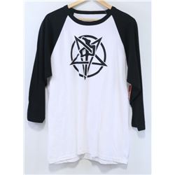 RED DRAGON MENS BLACK & WHITE BASEBALL SHIRT