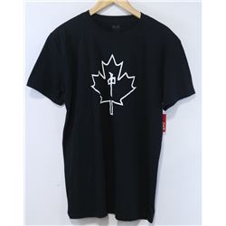 RED DRAGON MENS BLACK MAPLE LEAF SHIRT SIZE LARGE