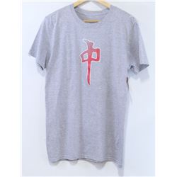 RED DRAGON MENS LIGHT GREY LOGO T-SHIRT