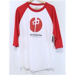 RED DRAGON MENS RED & WHITE 3/4 LENGTH SHIRT SIZE