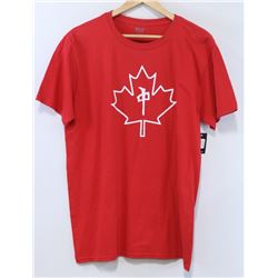 RED DRAGON MENS RED MAPLE LEAF SHIRT SIZE LARGE