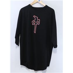 RED DRAGON MENS BLACK 3/4 LENGTH LOGO SHIRT SIZE
