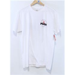 RED DRAGON MENS WHITE PLUSH T-SHIRT SIZE LARGE