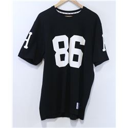 HUF 3/4 LENGTH BLACK 86 JERSEY STYLE T-SHIRT SIZE