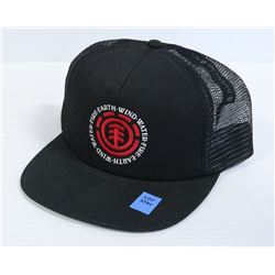 ELEMENT BLACK MESH SNAPBACK BALL CAP
