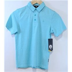 VOLCOM YOUTH WOWZER BLUE POLO SHIRT SIZE 8Y/S