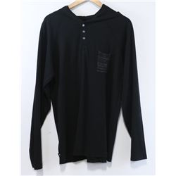 RED DRAGON MENS BLACK LONG SLEEVE HOODED POCKET