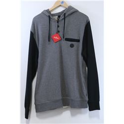 RED DRAGON MENS GREY AND BLACK LONG SLEEVE HOODED
