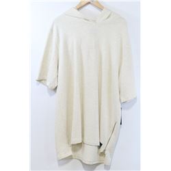 SUPRA OFF WHITE MENS SIDE ZIP SHORT SLEEVE HOODIE