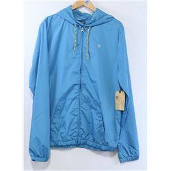 ELEMENT MENS BLUE ZIP UP NYLON JACKET SIZE LARGE