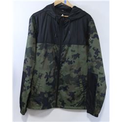 ELEMENT MENS BLACK & CAMO ZIP UP NYLON JACKET SIZE