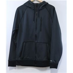 NIXON MENS BLACK ZIP UP HOODED JACKET SIZE LARGE