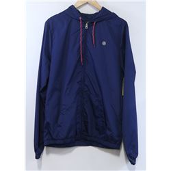 ELEMENT MENS NAVY NYLON ZIP UP JACKET SIZE MEDIUM