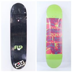 FLIP LIME GREEN/BLACK WOOD TONE 8" SKATE DECK