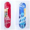 Image 1 : GIRL SKATE CO STAY INSIDE PINK/BLUE 8" SKATE DECK