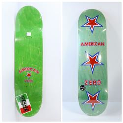 ZERO AMERICAN GREEN/TEAL 8.25" SKATE DECK