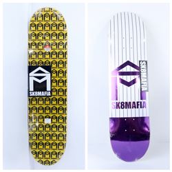SK8MAFIA YELLOW/PURPLE 8" SKATE DECK