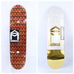 SK8MAFIA ORANGE/GOLD 8.475" SKATE DECK