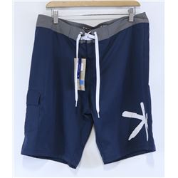 EKUMENIK NAVY MENS TAILORED BOARD SHORTS SIZE 34