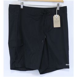 EKUMENIK MENS BLACK TAILORED BOARD SHORTS SIZE 34