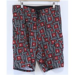 RED DRAGON MENS BLACK/RED BOARD SHORTS SIZE 30