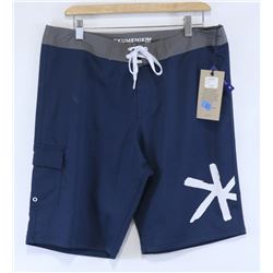 EKUMENIK NAVY BLUE MENS TAILORED BOARD SHORTS