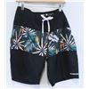 Image 1 : EKUMENIK MENS BLACK GRAPHIC TAILORED BOARD SHORTS